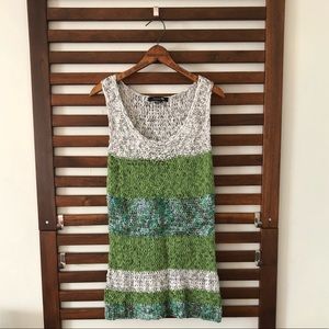 FOREVER 21-Crochet Open-Knit Striped Dress